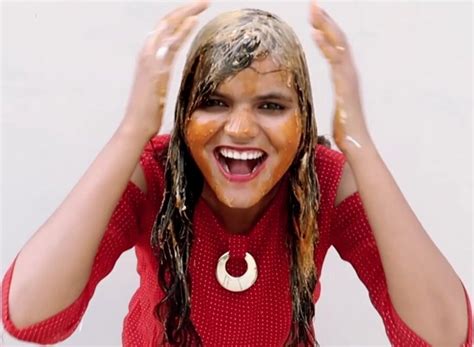 Brunette Puts Peanut Butter In Her Hair ThisVid