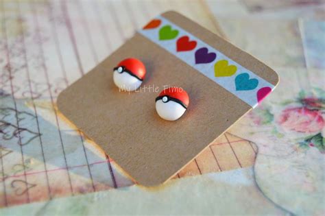 Pokeball Earring Pokeball Stud Earrings Pokemon Earrings Etsy In 2023