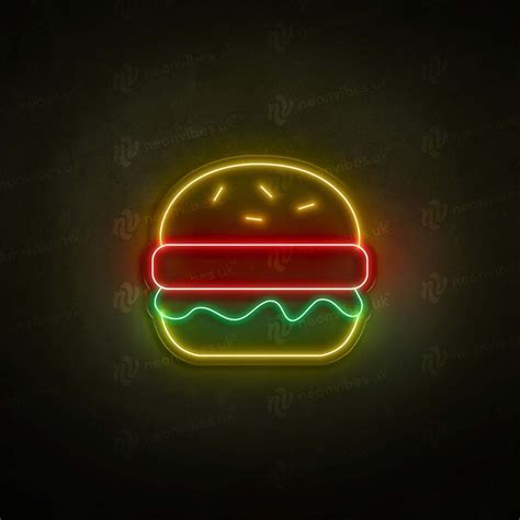 Burger Neon Sign V2 Neon Signs Delicious Burgers Burger