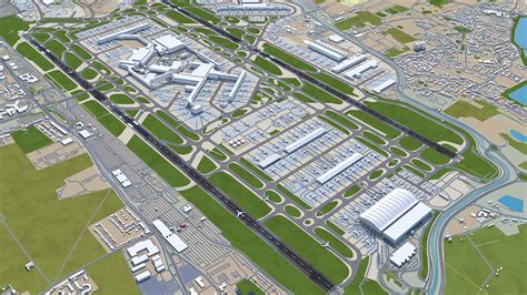 London Heathrow Airport 3d Model By 3dstudio