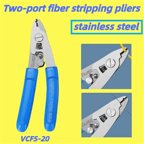 VCFS 20 Stainless Steel Two Port Fiber Stripping Pliers FTTH Tool