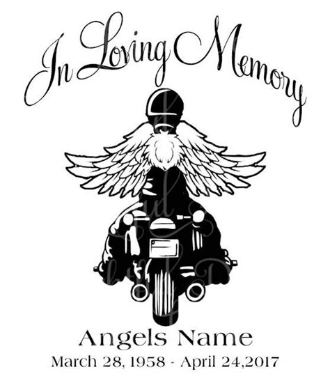 In Loving Memory Motorcycle Loss Svg Sticker Decal Car Decal Image 0