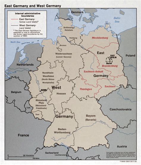 Mapa Politico De Alemania 1990 Tamano Completo Images