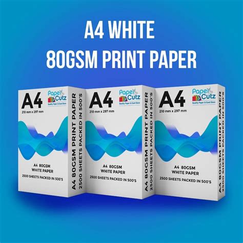 1 Box Of A4 Paper White Copier Print And Copy 80gsm 2500 Sheets