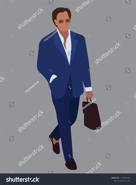 Vector Fashion Illustration Business Man Suit Stock Vector Royalty