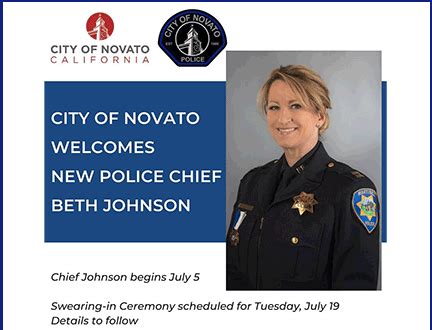 Novato Selects Beth Johnson As Next Chief Of Police