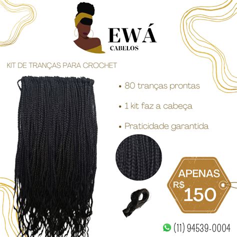Kit TranÇas Para Crochet Ewá Cabelos