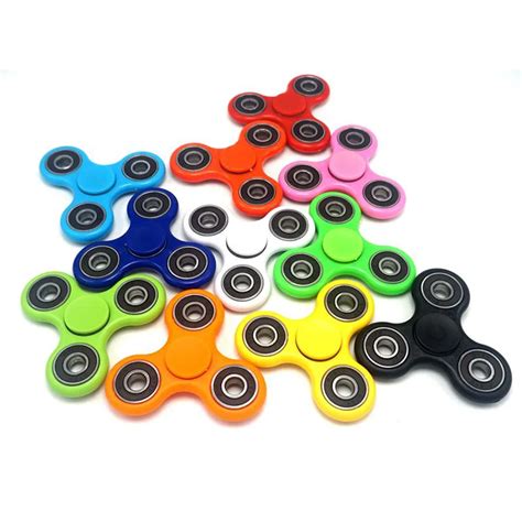 Colorfull Steel Ball Fidget Spinner Tri Spinner Plastic EDC Hand