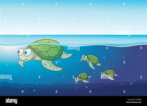 Sea Turtles Stock Vector Images Alamy