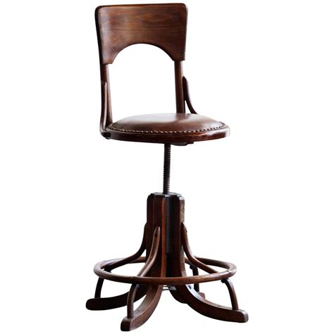 Antique Wood Drafting Stool Circa 1890s At 1stdibs