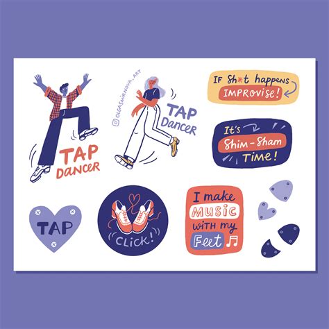 Tap Dancer Sticker Pack Escola Luthier De Dansa