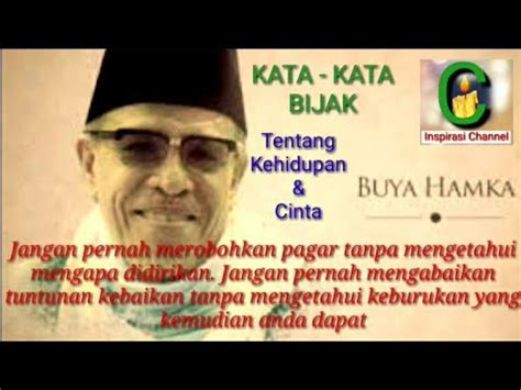 Kata Kata Bijak Buya Hamka Tentang Kehidupan Dan Cinta Youtube