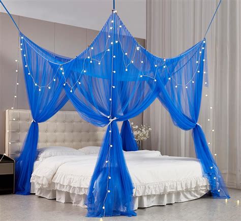 Amazon Mengersi Bed Canopy With Lights Bed Netting Canopy For Bed