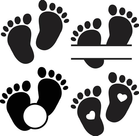 Baby Feet Icon On White Background Baby Footprint Sing Baby Foot