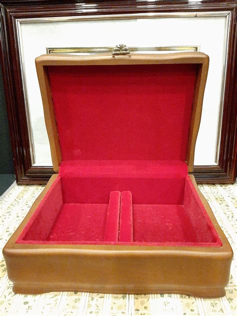 Vintage Wooden Treasure Chest Jewelry Storage Box Manufactured Etsy