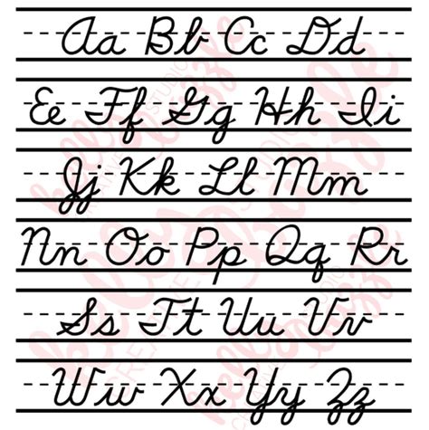 Printable Cursive Alphabet Chart