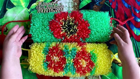 Красивые мочалки ручной работы. Мочалка цветы с бабочкой. Хороший и ...