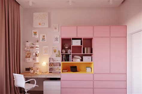 Pink study room | Interior Design Ideas