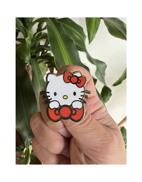 Hello Kitty Bow Enamel Pin Home