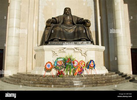 Genghis Khan Monument Sukhbaatar Square Ulaanbaatar Mongolia Stock ...