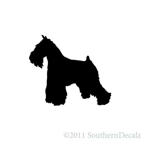 Miniature Schnauzer Dog Breed Silhouette Vinyl Decal Sticker