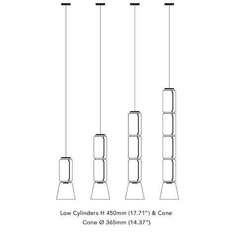 Flos Noctambule Sospensione Led Cilindro E Cono In Vetro