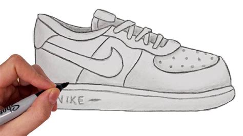 Comment Dessiner Une Air Force Nike Realiste Au Crayon Basket