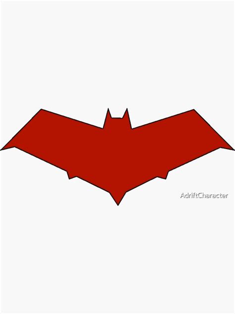 Red Bat Logo Sticker For Sale By Adriftcharacter Redbubble