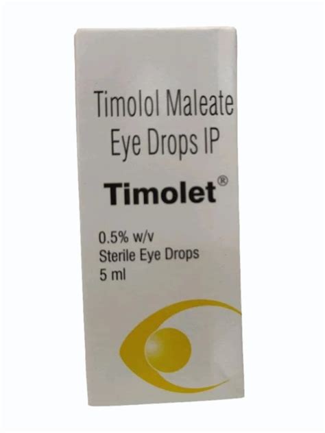 Timolet Timolol Maleate Eye Drops IP, Packaging Type: Box, 5 ml at Rs ...