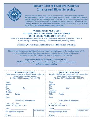 Fillable Online Rotary Club Of Leesburg Sunrise Fax Email Print