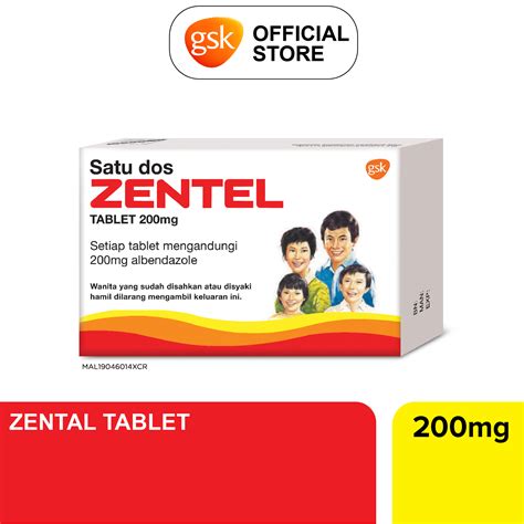 Zentel Tablet 200mg 2s Lazada