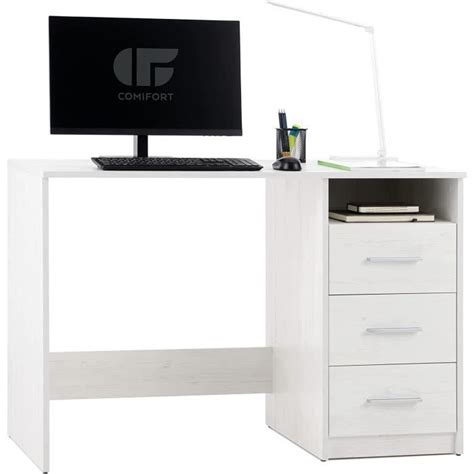 Weye Bureau Table De Bureau Avec Tiroirs Et Espace Ouvert Pour Le