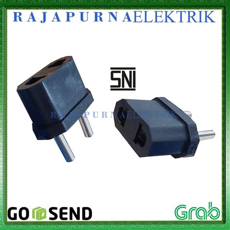 Jual Over Steker Adaptor Colokan Sambungan Listrik Gepeng Ke Bulat