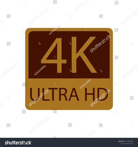 4k Ultra Hd Icon Vector Stock Vector Royalty Free 1137855683