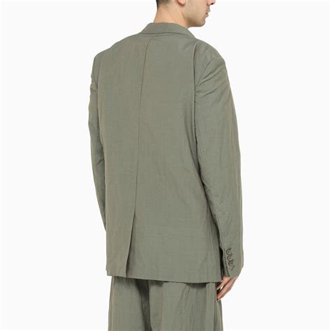 Maison Mihara Yasuhiro Single Breasted Khaki Jacket In Technical Fabric