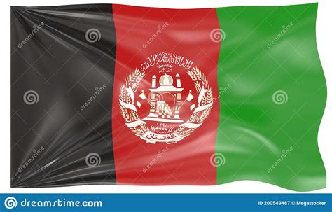 3d Illustration Of A Waving Flag Of Afghanistan Stock Illustration