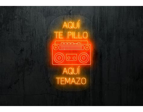 Letrero luminoso de neón LED Luces de neón Aquí te pillo aquí temazo