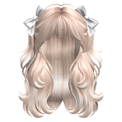 Wavy Half Up Pigtails With Ribbons Platinumblonde Roblox Item