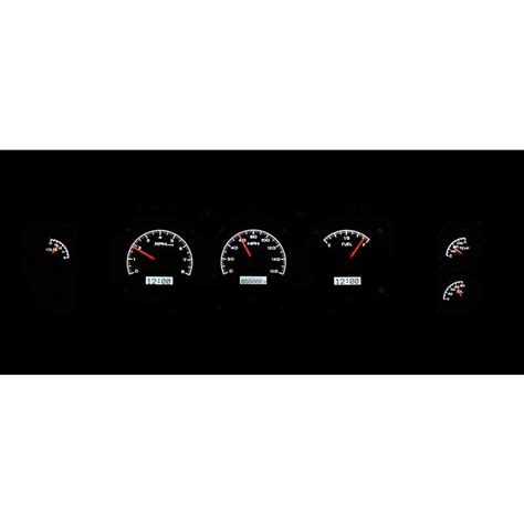 1970 1972 Chevrolet Dakota Digital Vhx Instrument System Black Alloy Faces White Numbers