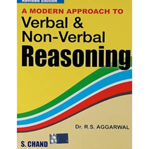 A Modern Approach To Verbal Non Verbal Reasoning S Chand Co Ltd