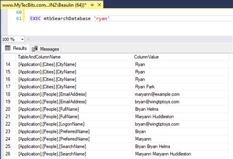 How To Search A Value In All Tables Sql Server