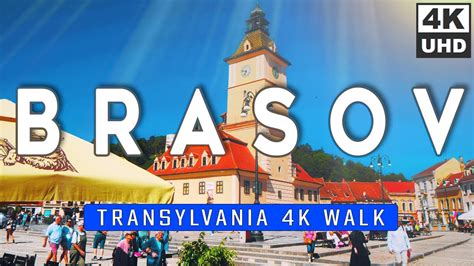 BRASOV ROMANIA Walking Tour Of A Beautiful Transylvanian City 4k