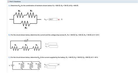 Solved A Determine Req For The Combination Of Resistors