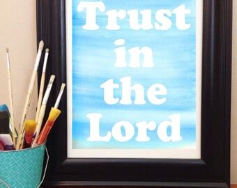 Trust in the Lord Print, digital download in 8x10" size, nursery wall ...