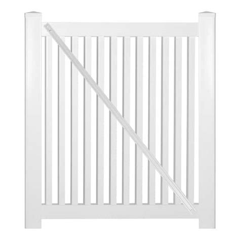 Weatherables Williamsport 4 Ft W X 4 Ft H White Vinyl Pool Fence Gate