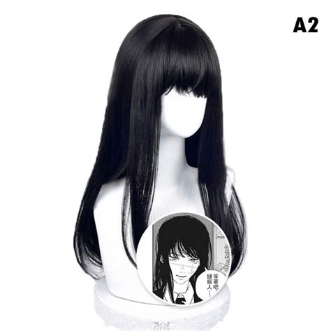 Cadiav Anime Chainsaw Man Mitaka Asa Cosplay Wig Asa Mitaka Long Black