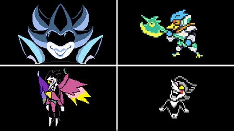 All Bosses Deltarune Chapter Normal Route Youtube