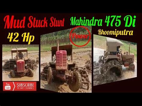 Traktor Mud Stuck Stunt Mahindra Di Bhoomiputra Tractor