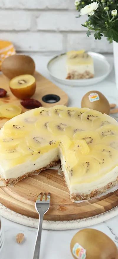 Veganer No Bake Cheesecake Mit Sungold Kiwis Zespri Deutschland