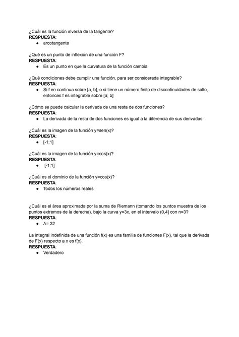 Preguntero ANÁ Lisis Segundo P Cuál es la función inversa de la